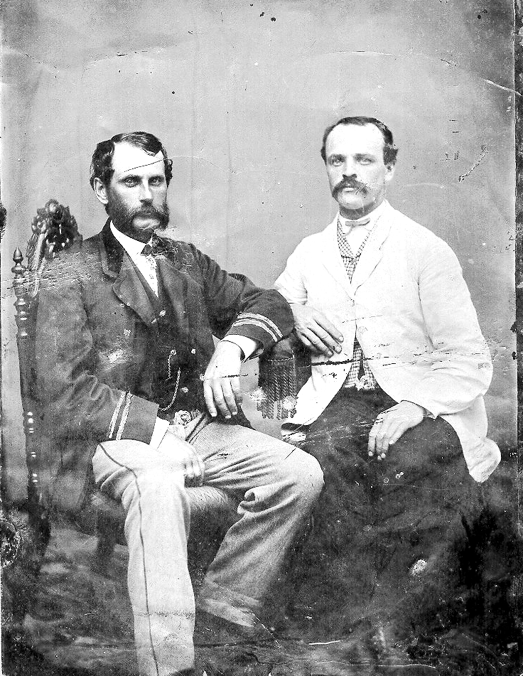 Captain James Dunwoody Bulloch (left) with his younger half-brother, Irvine Bulloch, c. 1865